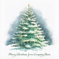 Watercolour Tree - Personalised Christmas Cards
