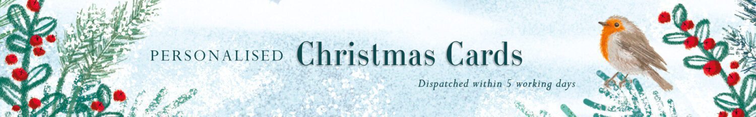 Personalised Christmas cards dispatched within 3-5 working days